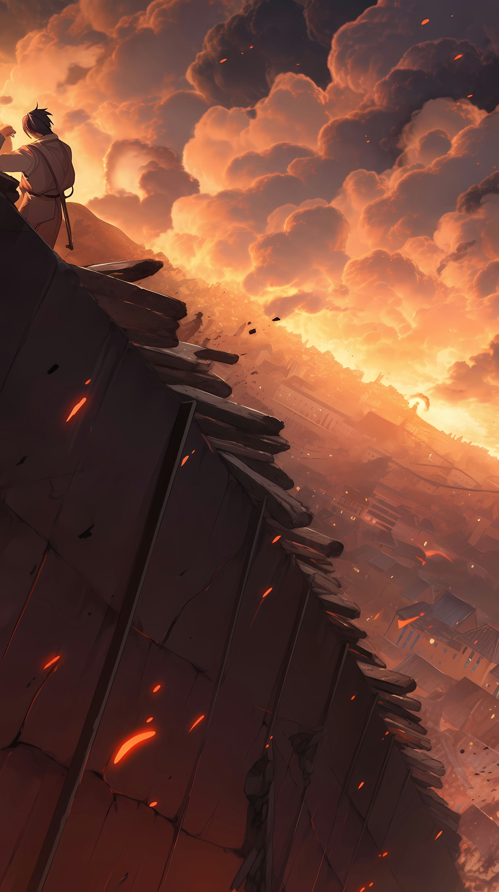 View from Atop Wall Maria: Attack on Titan Foreboding