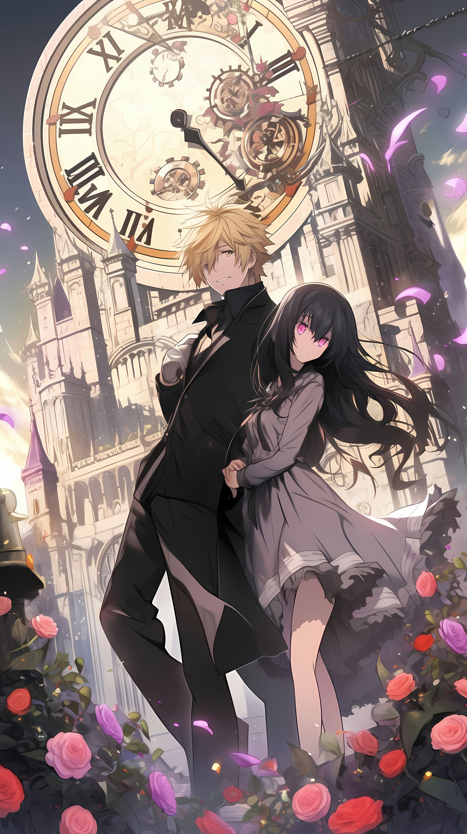 Oz and Alice in Front of a Grand Clock Tower, Pandora