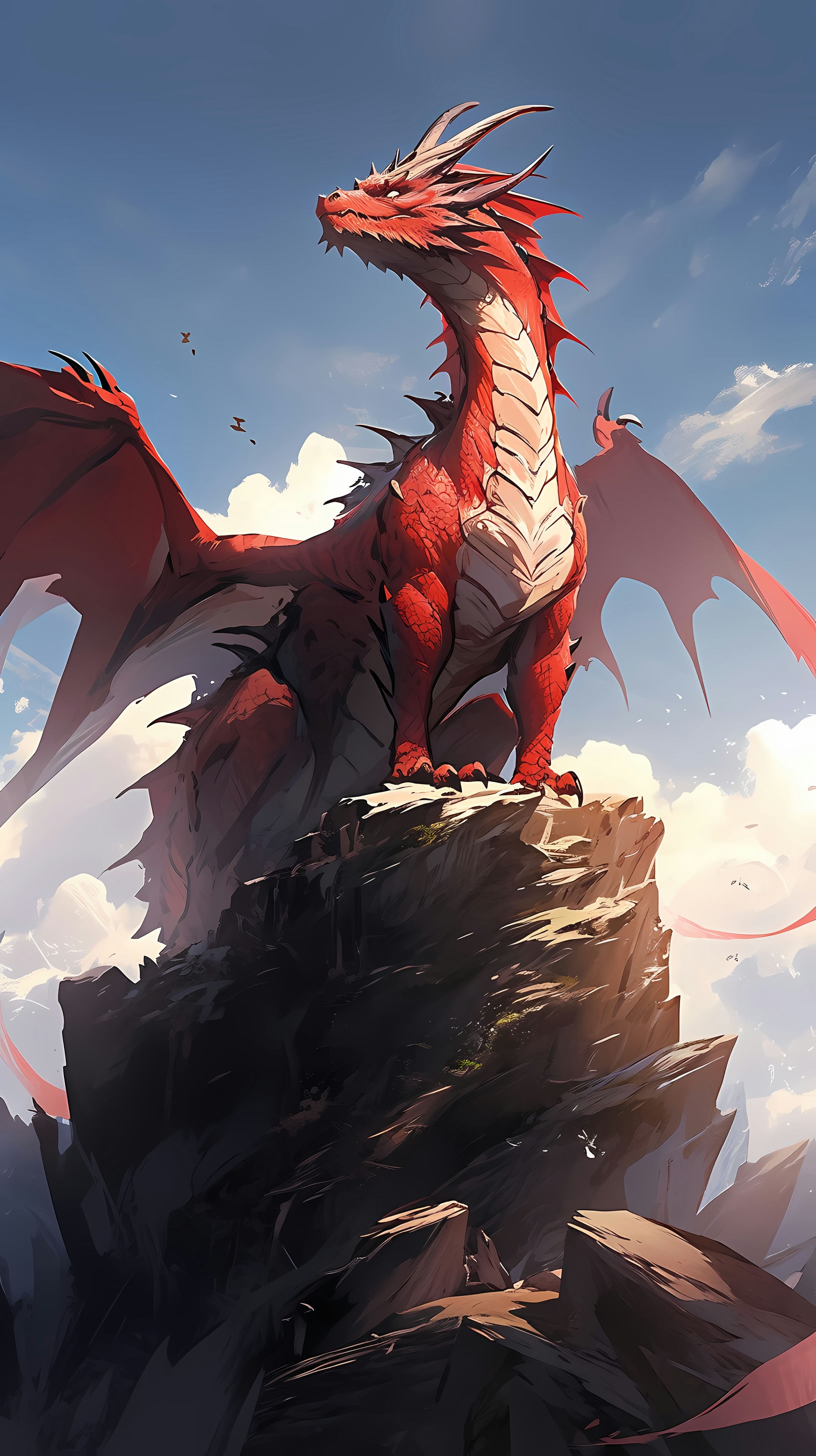 Game of Thrones: Majestic Dragon Perched Atop a Mountain