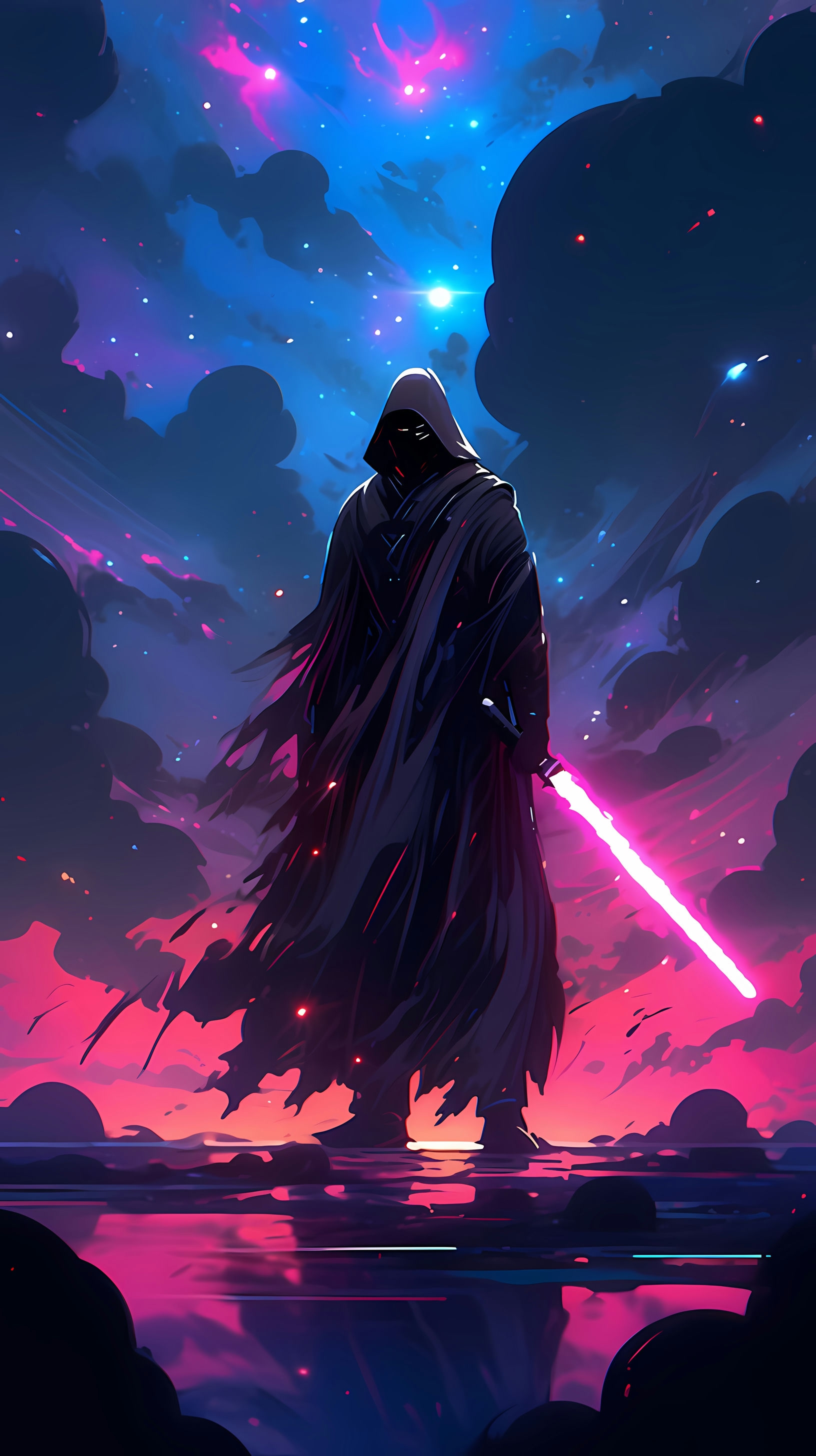 Jedi Knight Overlooking a Galaxy - Star Wars Epic