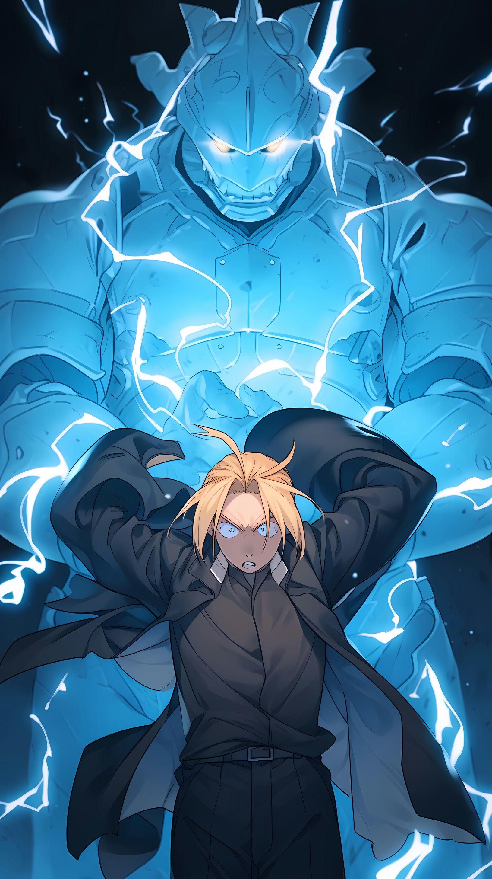 Fullmetal Alchemist: Edward and Alphonse in a Dramatic Alchemy Showdown