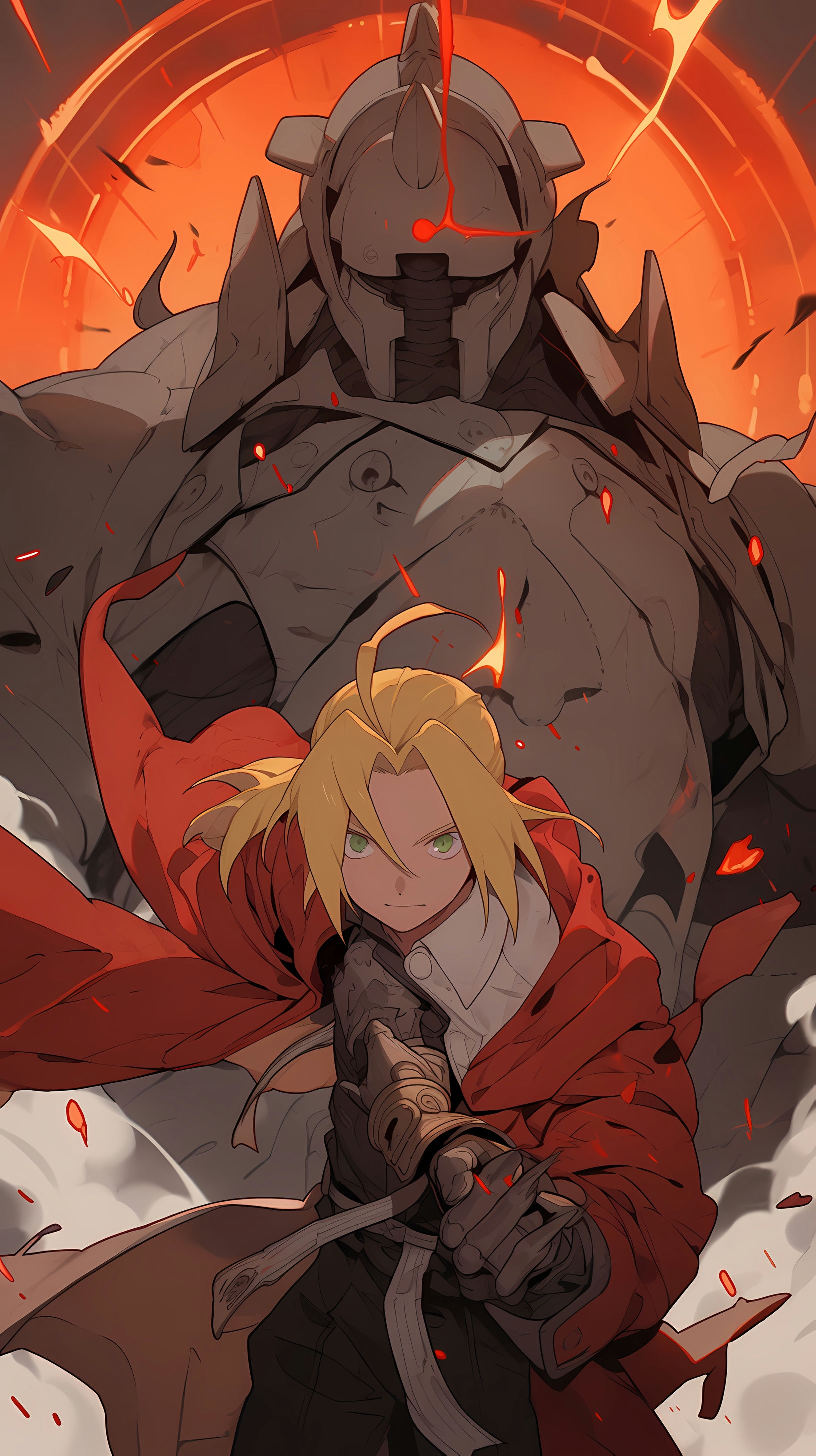 Fullmetal Alchemist: Dramatic Pose of Elric Brothers