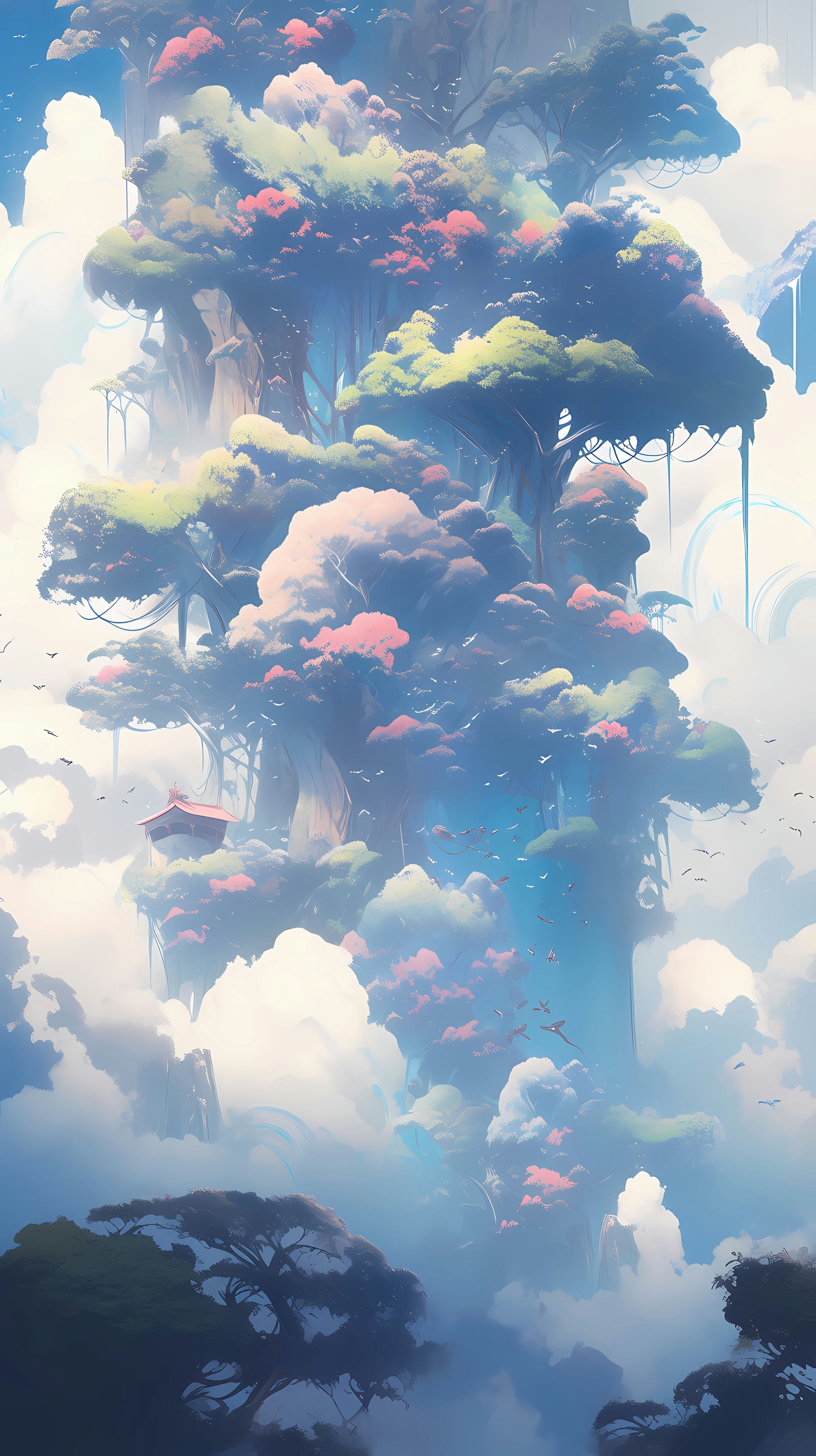 Avatar: Pandora\'s Floating Mountains with Ethereal Colors