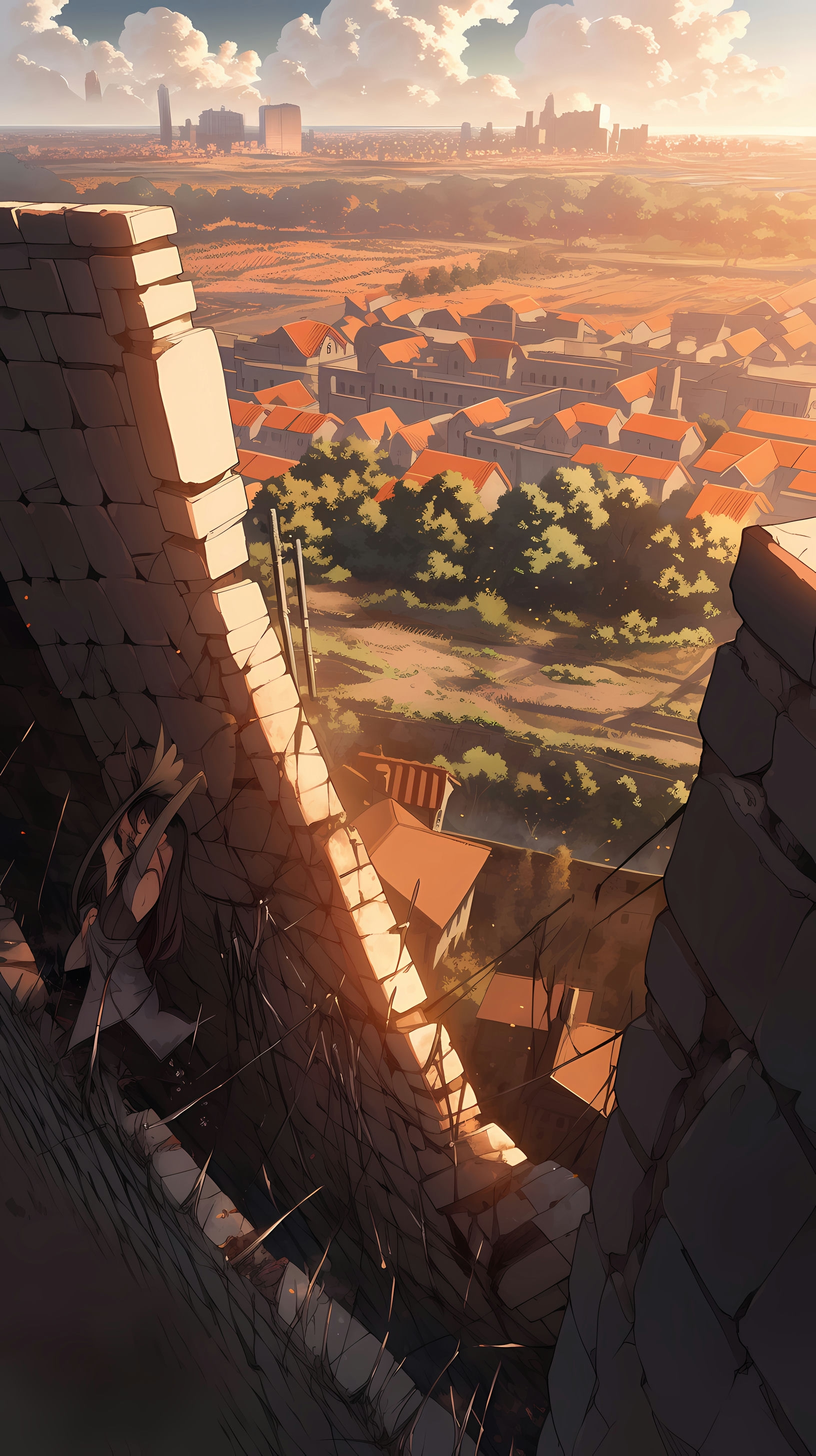 Wall Maria View - Attack on Titan Foreboding