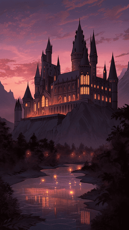  Magical Hogwarts at Dusk 