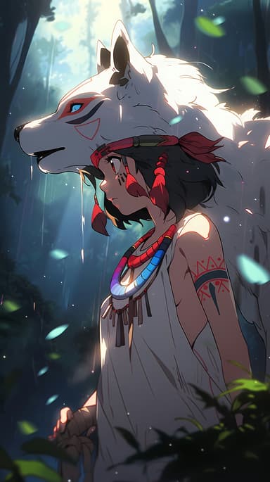 Princess Mononoke in the Mystical Forest