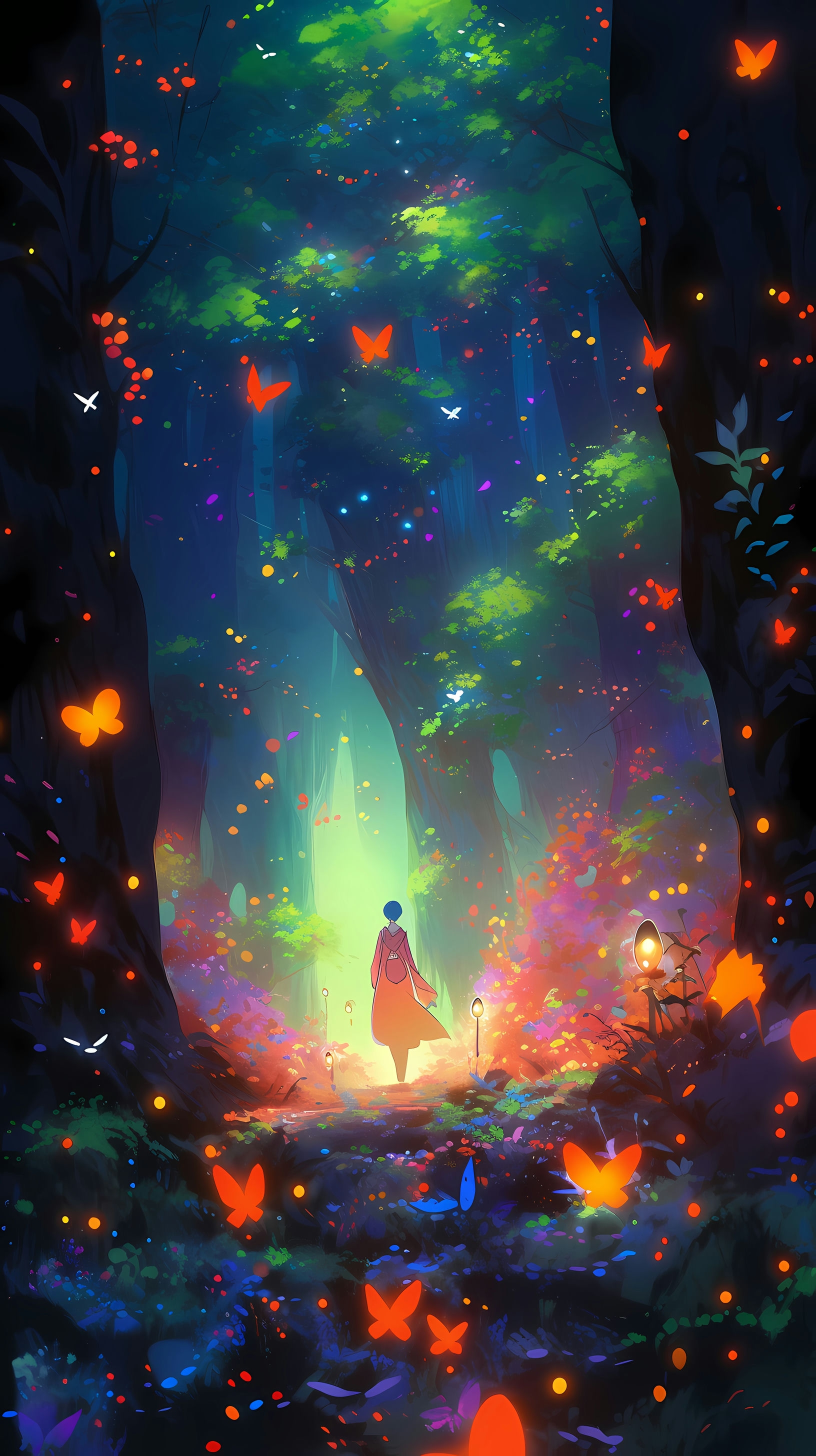 This enchanting anime wallpaper captures a serene and mystical scene from the beloved film 'Spirited Away