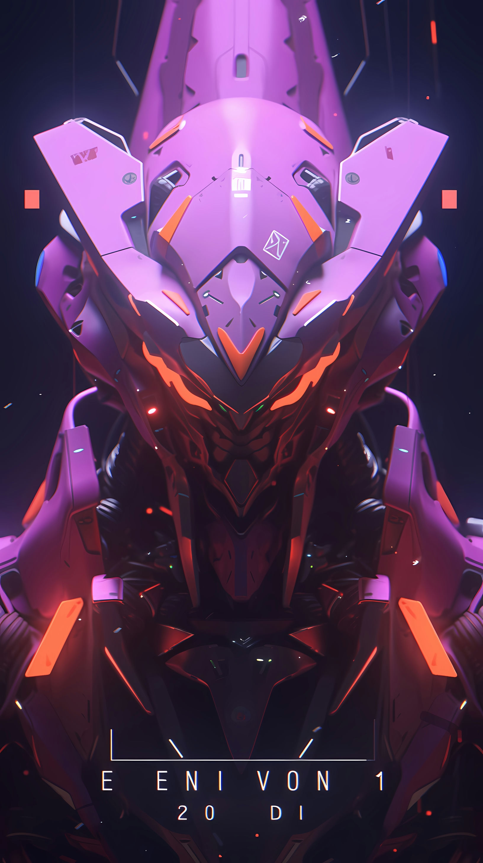 This anime wallpaper features the iconic Evangelion Unit-01 from the beloved series Neon Genesis Evangelion