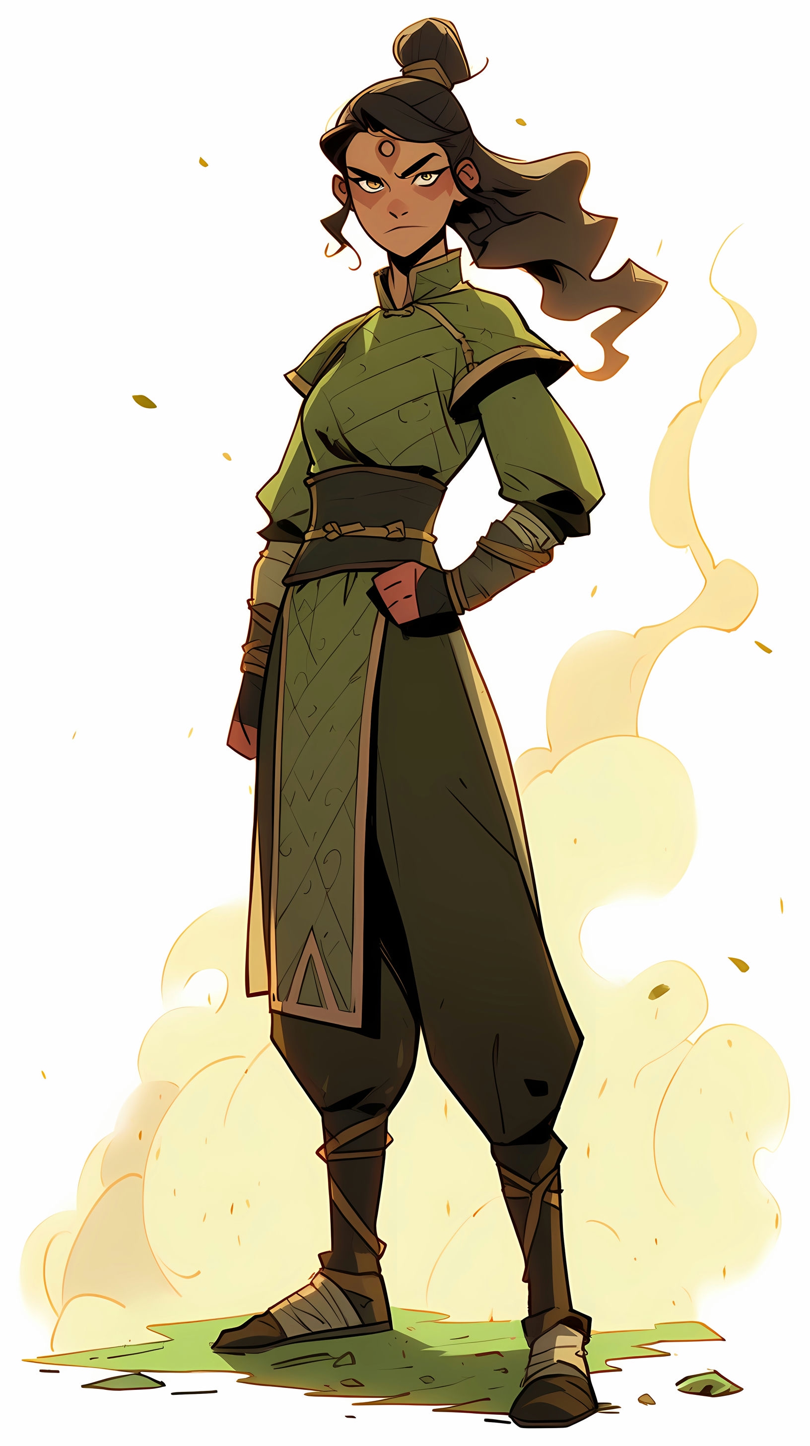 This anime wallpaper features the powerful and iconic Kyoshi from Avatar: The Last Airbender