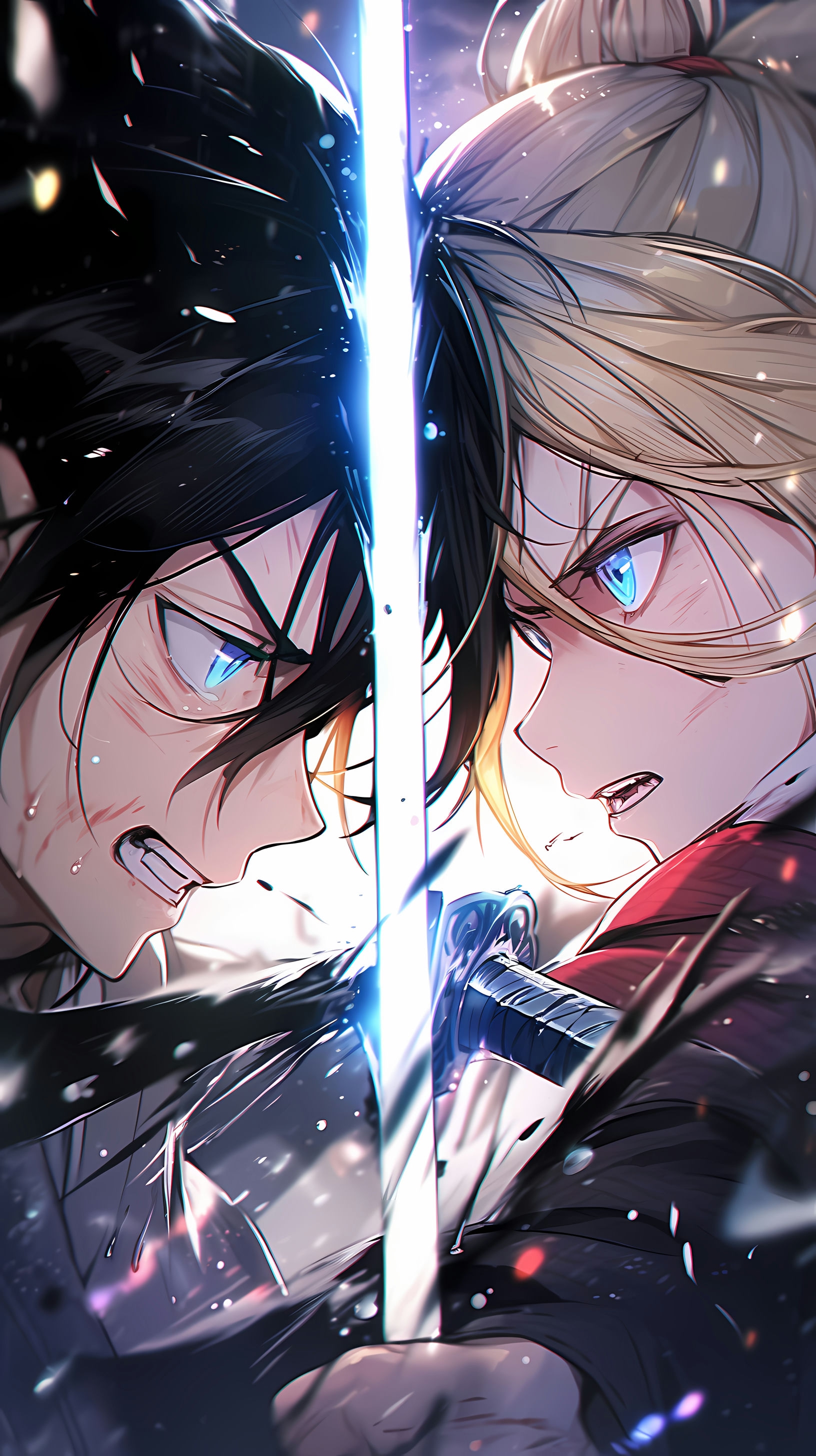 This captivating anime wallpaper features a dramatic scene from the popular series 'Noragami