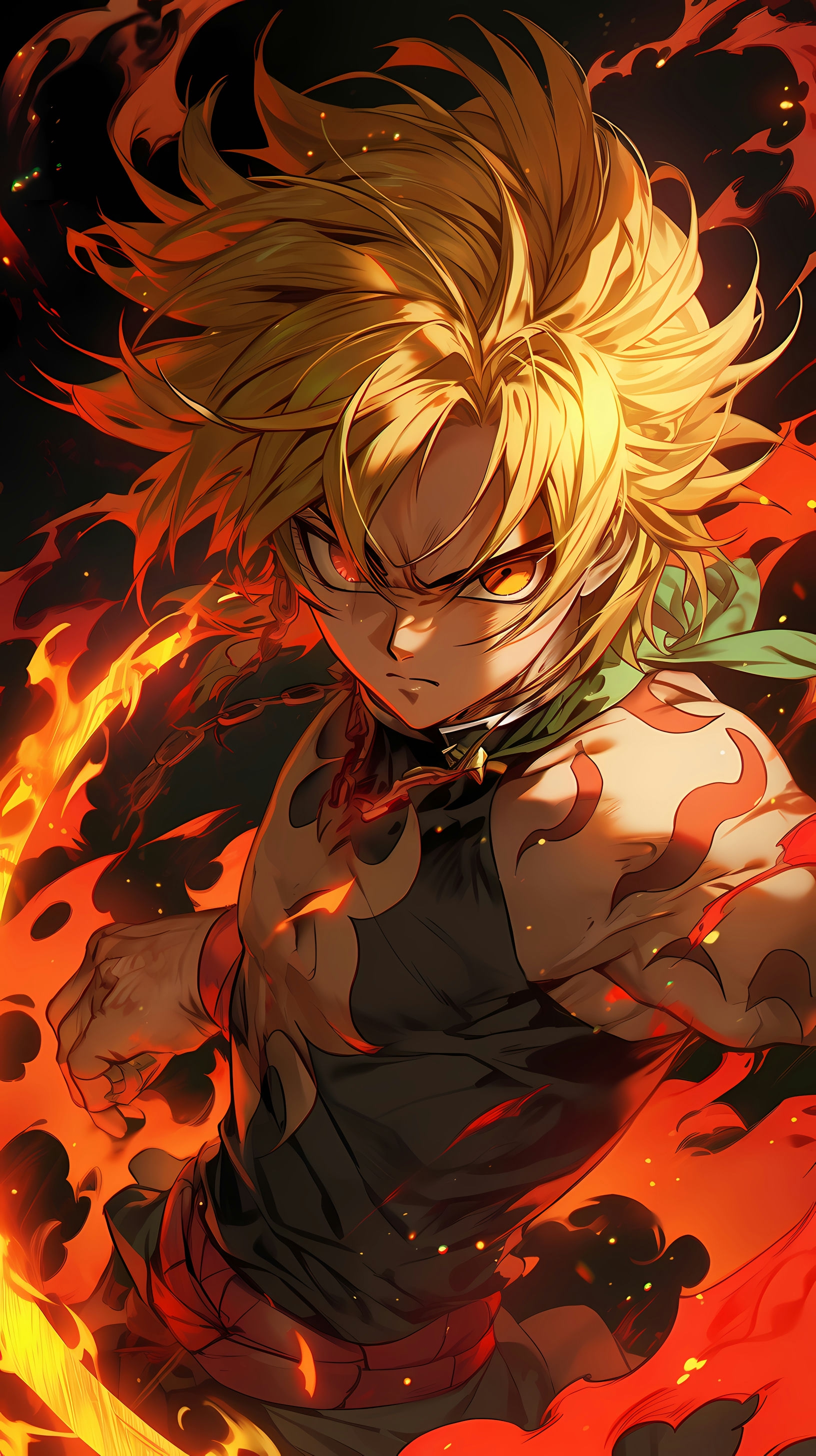 This anime wallpaper features Meliodas, a prominent character from the popular series 'The Seven Deadly Sins