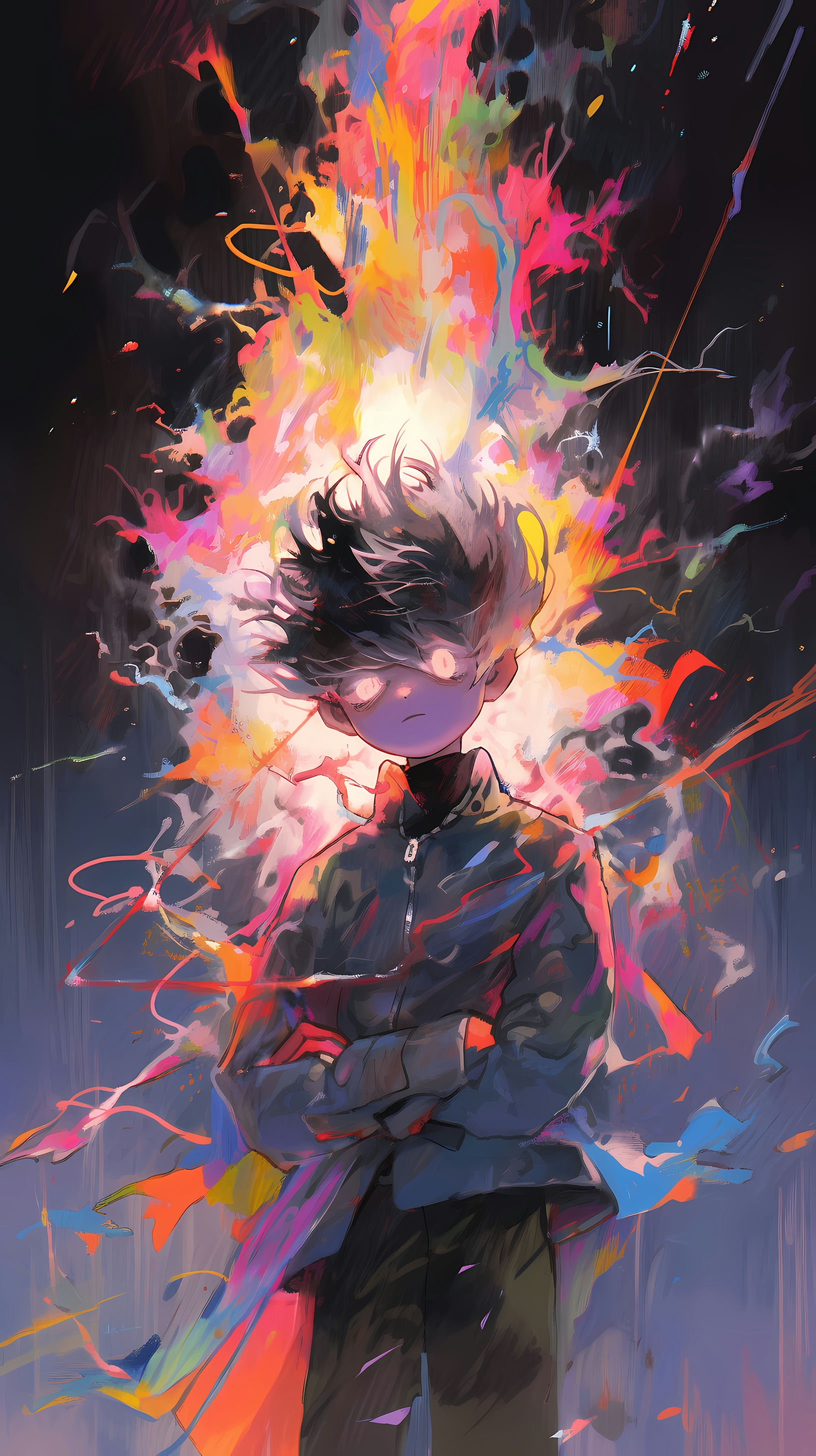 This anime wallpaper captures the intense and dramatic essence of Mob Psycho 100
