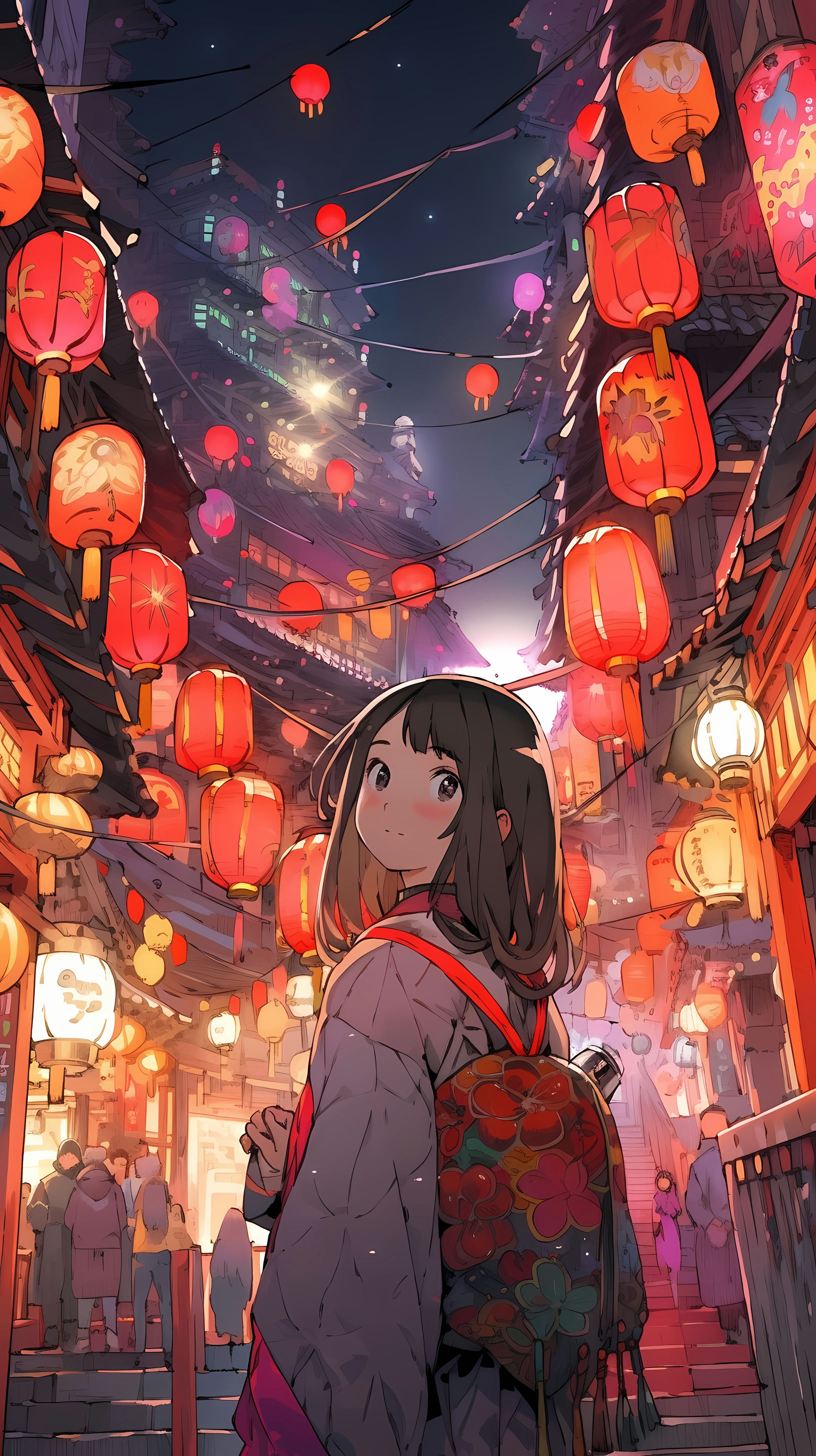 This enchanting anime wallpaper captures a memorable scene from the beloved film 'Spirited Away