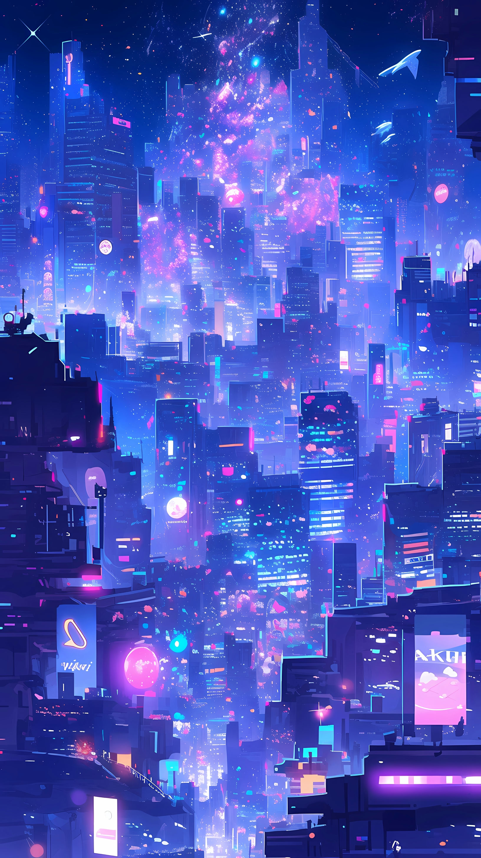 Immerse yourself in the enchanting world of Crystal Tokyo with this stunning anime wallpaper