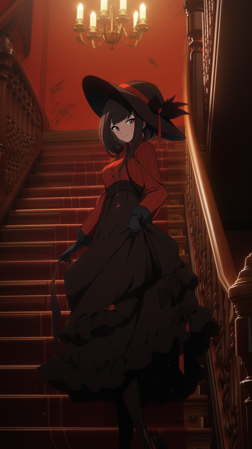 This captivating anime wallpaper features Mei Misaki, a character shrouded in mystery and intrigue