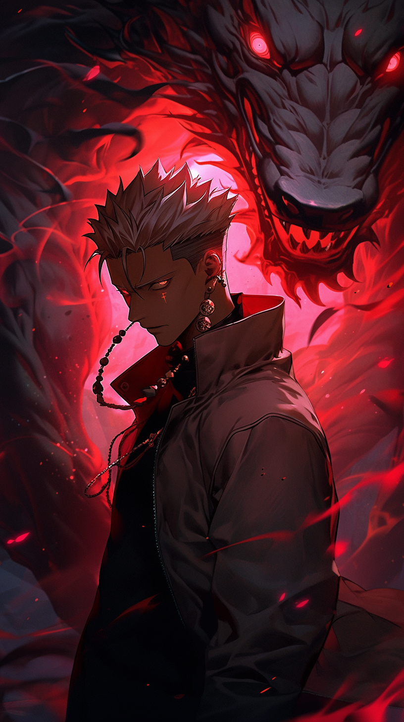 This anime wallpaper captures the intense and dramatic essence of Jujutsu Kaisen