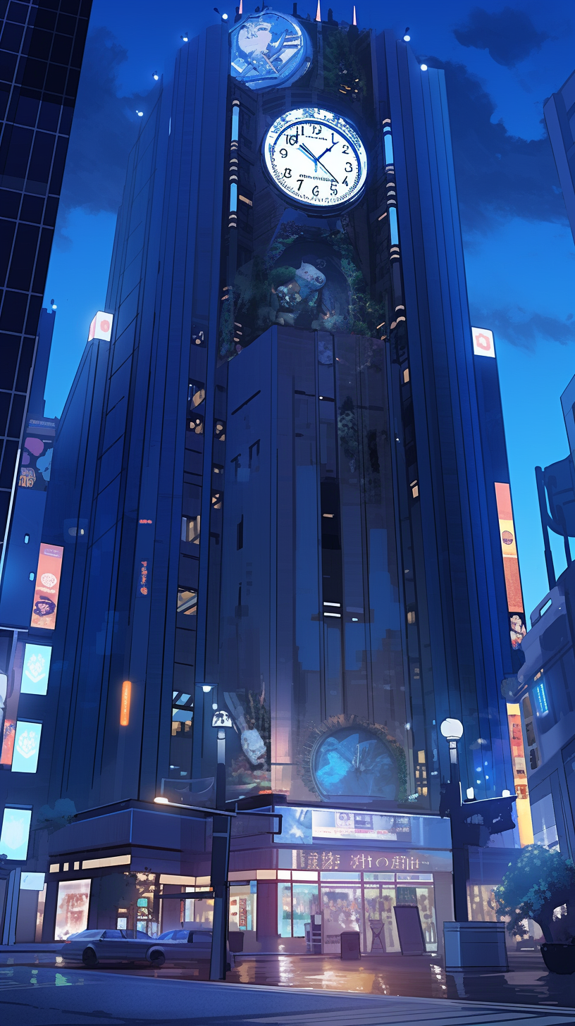 This anime wallpaper captures the bustling and futuristic essence of Ikebukuro, a vibrant district in Tokyo