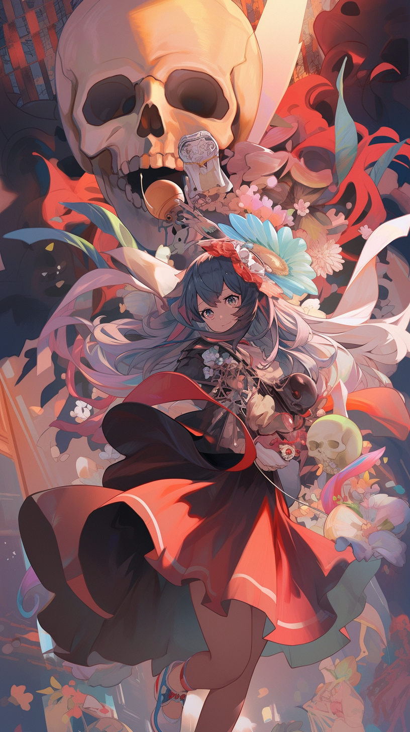 This captivating anime wallpaper features a striking character from the series 'Zaregoto: Ii-chan