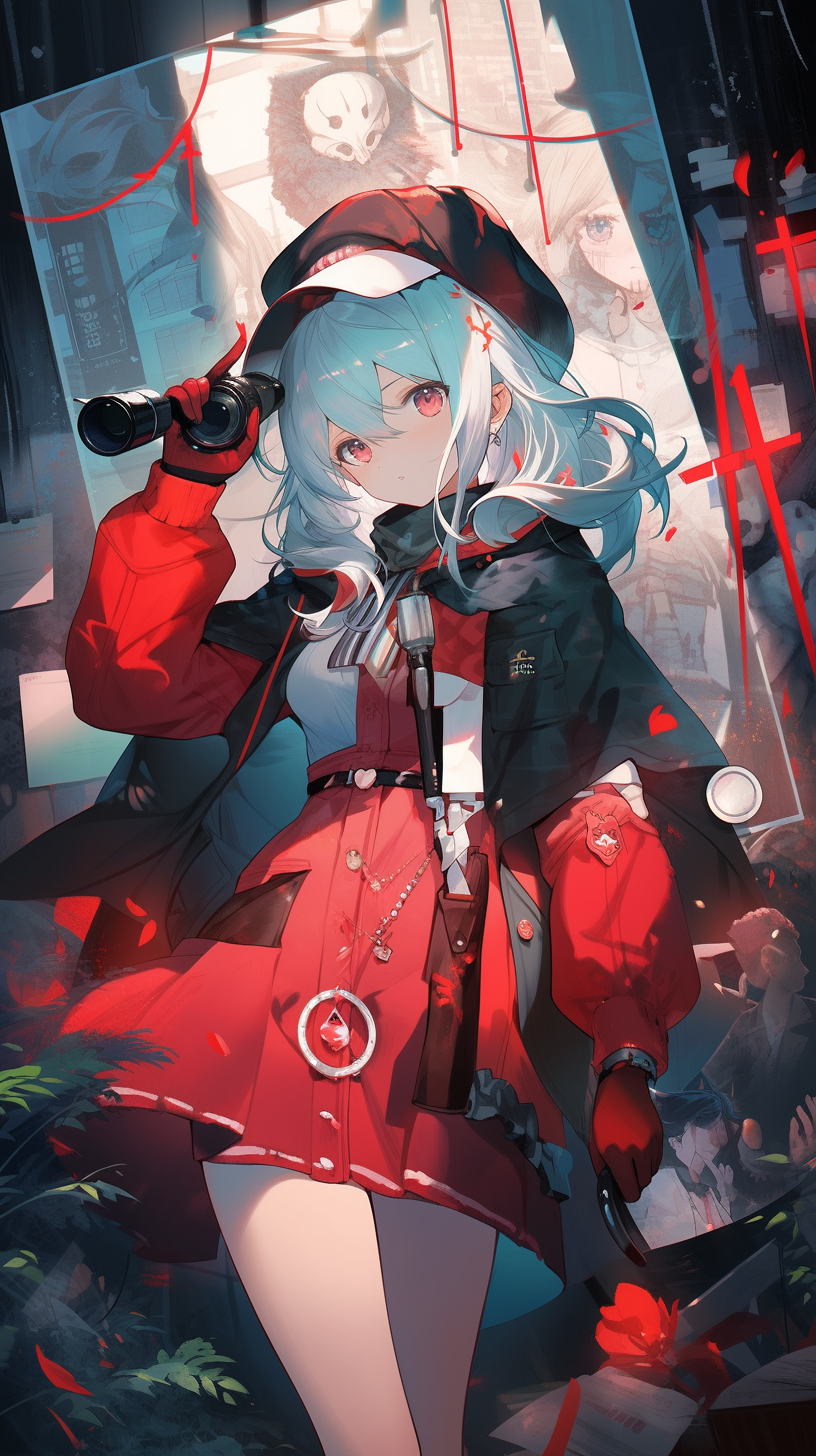 This anime wallpaper features a captivating scene from the series 'Zaregoto