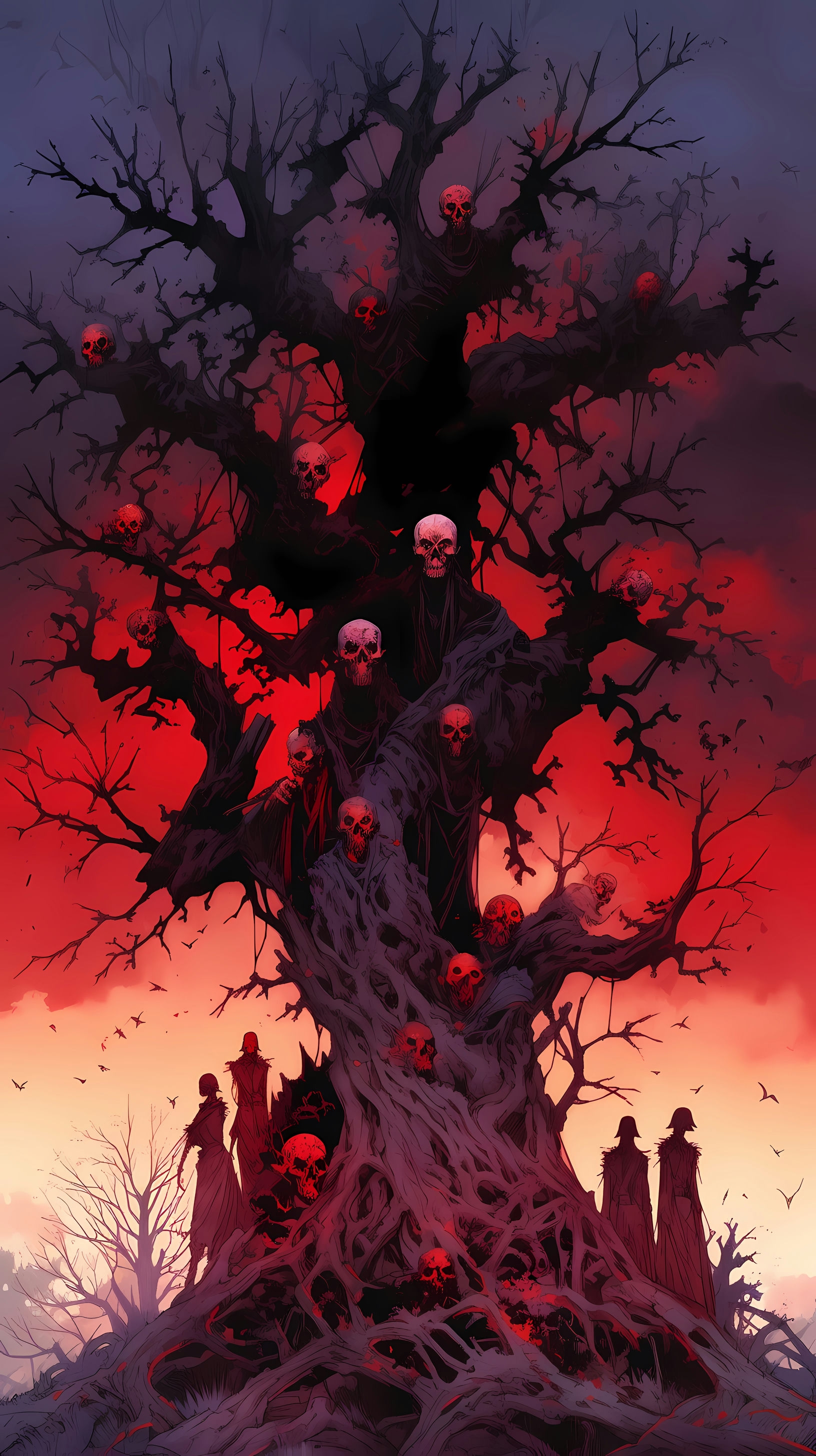 This anime wallpaper captures a hauntingly beautiful scene from Stephen King's universe