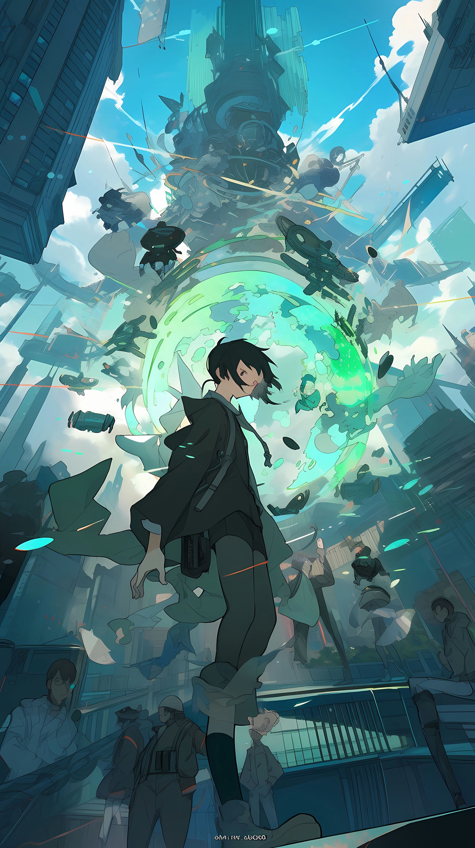 This anime wallpaper captures the essence of the thrilling and futuristic series 'IDInvaded