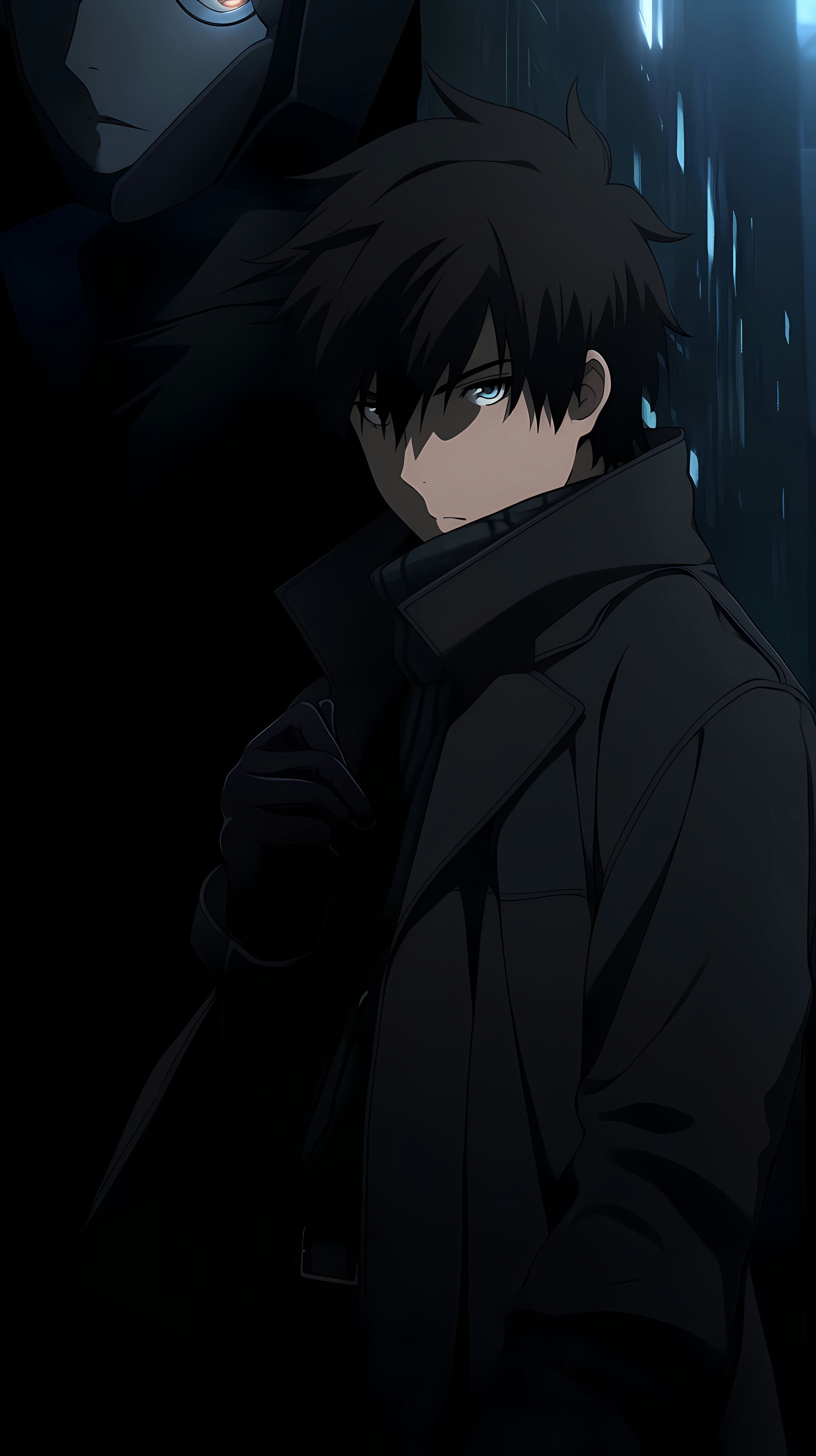 This anime wallpaper features Hei, a central character from the series 'Darker than Black
