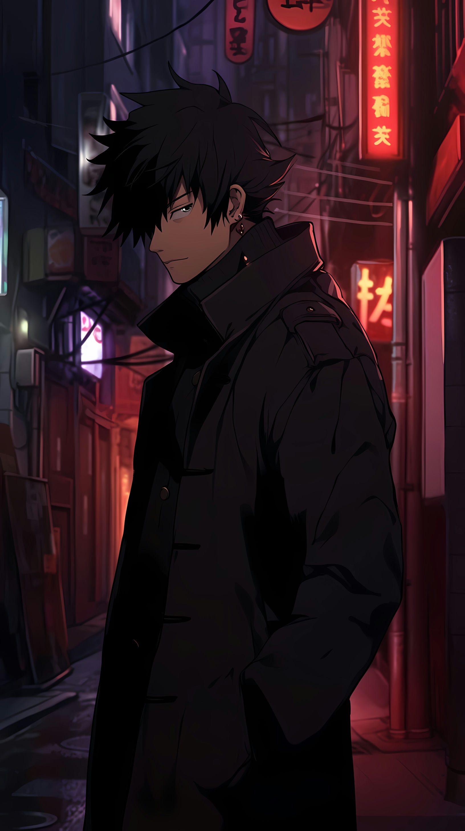 This captivating anime wallpaper features Hei, a central character from the series 'Darker Than Black