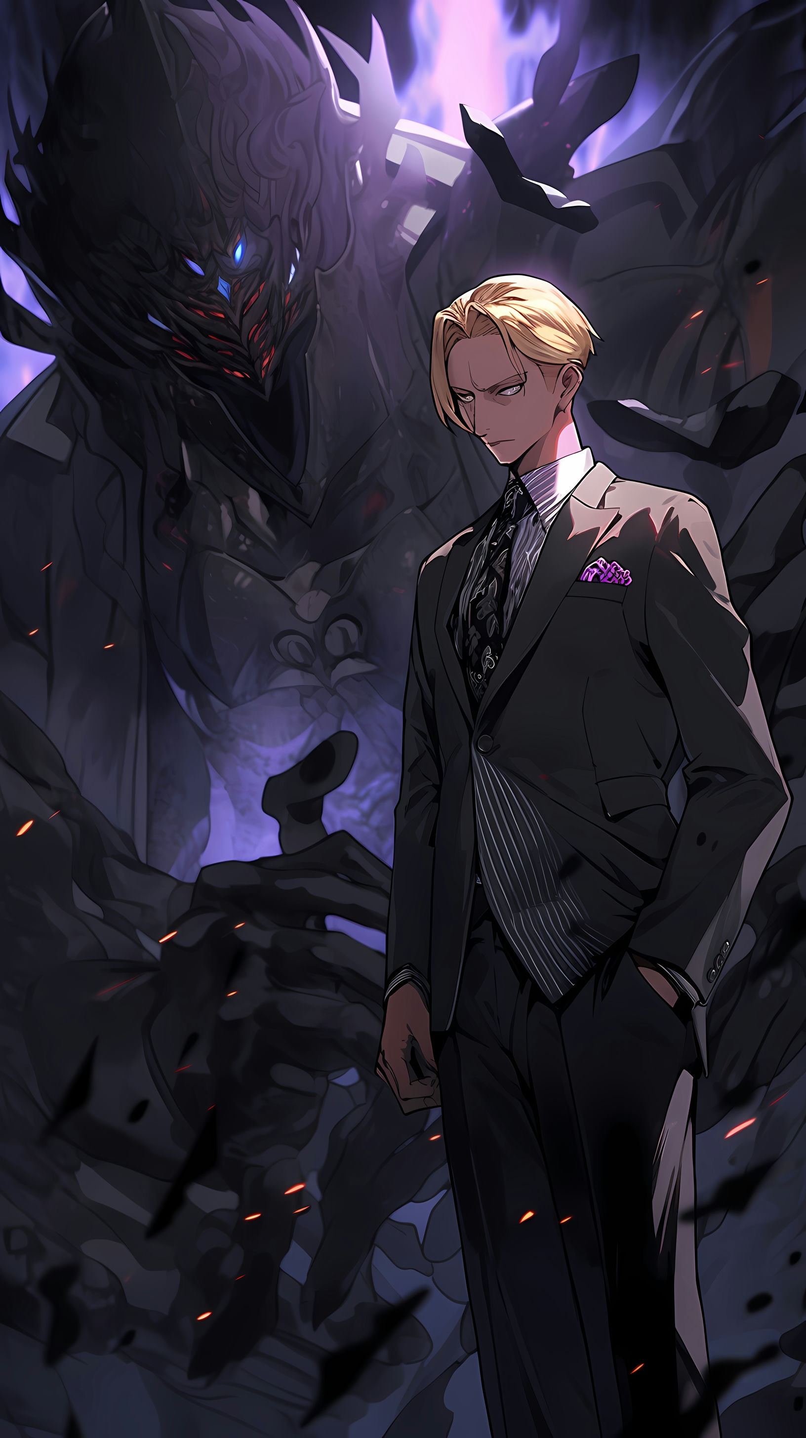 This anime wallpaper features the enigmatic and chilling character Johan Liebert, a central figure from the psychological thriller series 'Monster