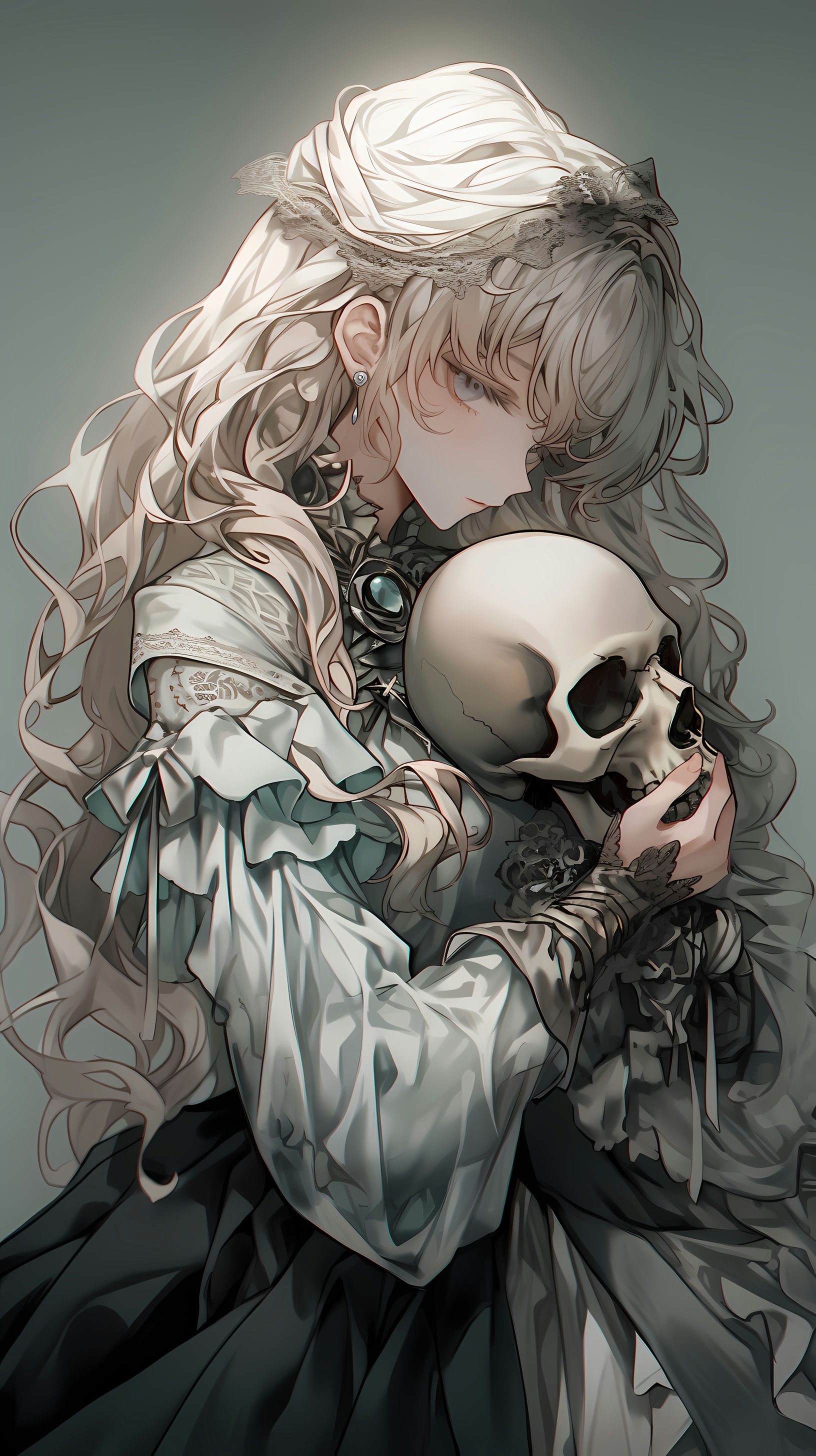 This anime wallpaper features a captivating character from the series 'Beautiful Bones: Sakurako's Investigation
