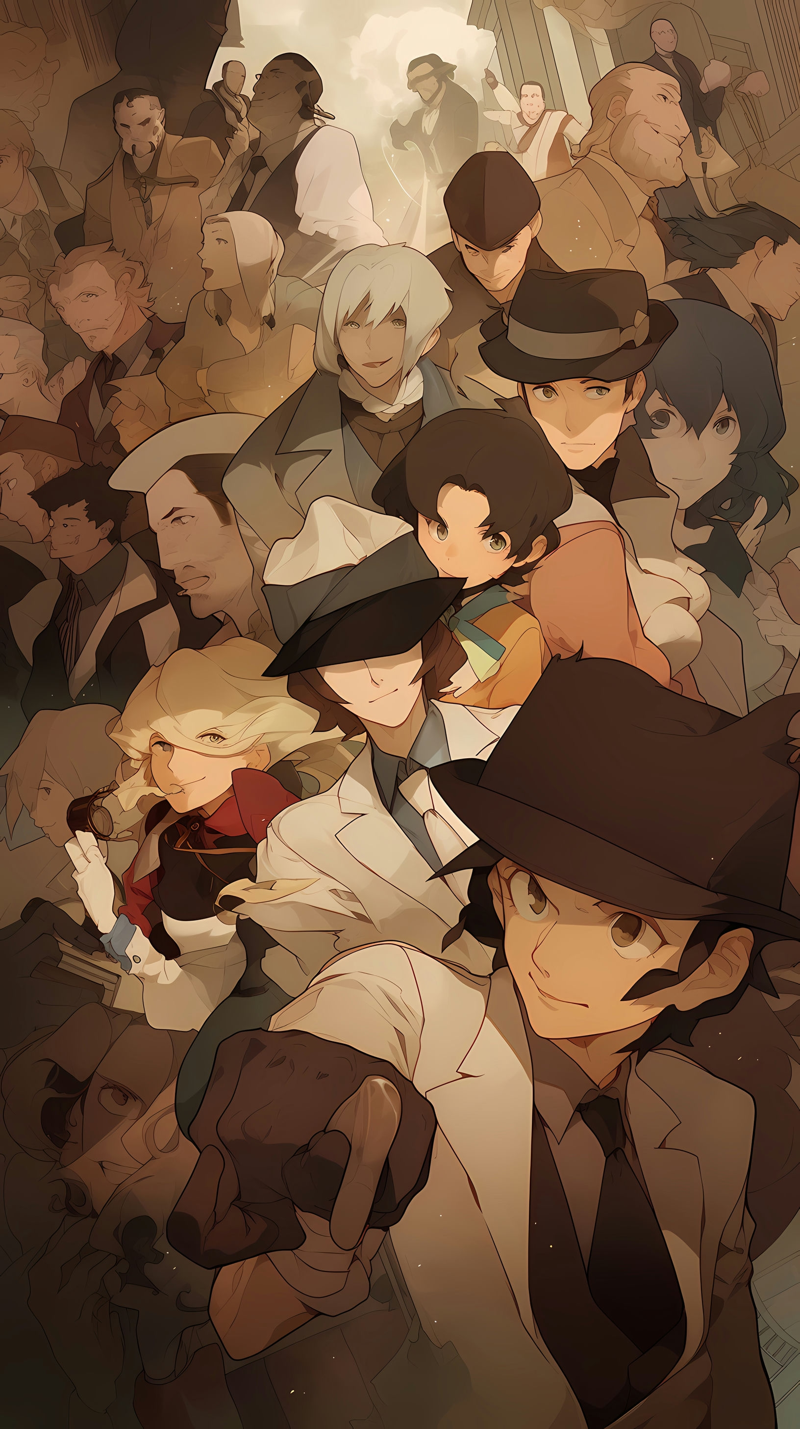 This anime wallpaper captures the essence of the thrilling and action-packed series 'Baccano!'