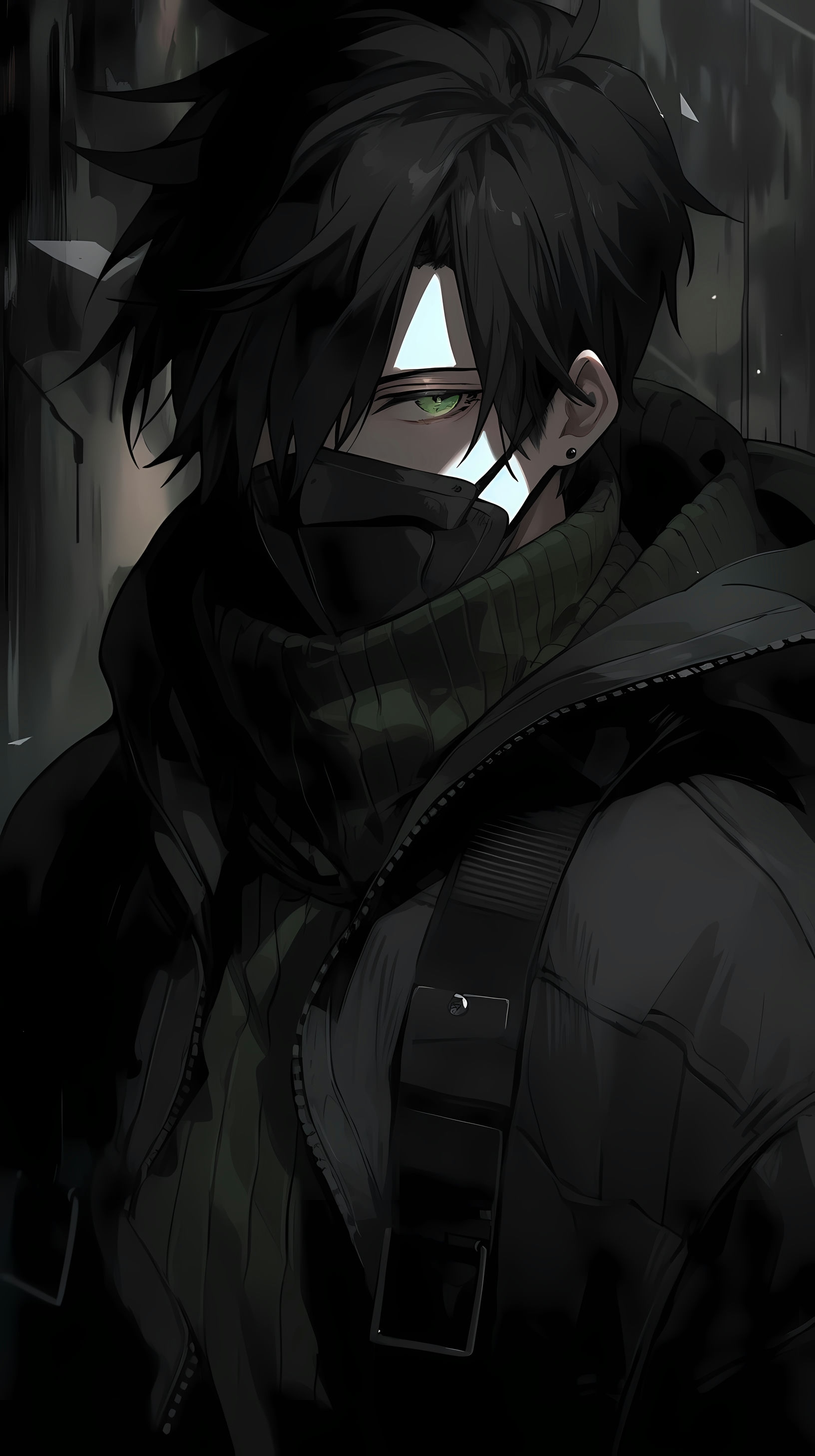 This captivating anime wallpaper features Hei, the enigmatic and skilled protagonist from the series 'Darker Than Black