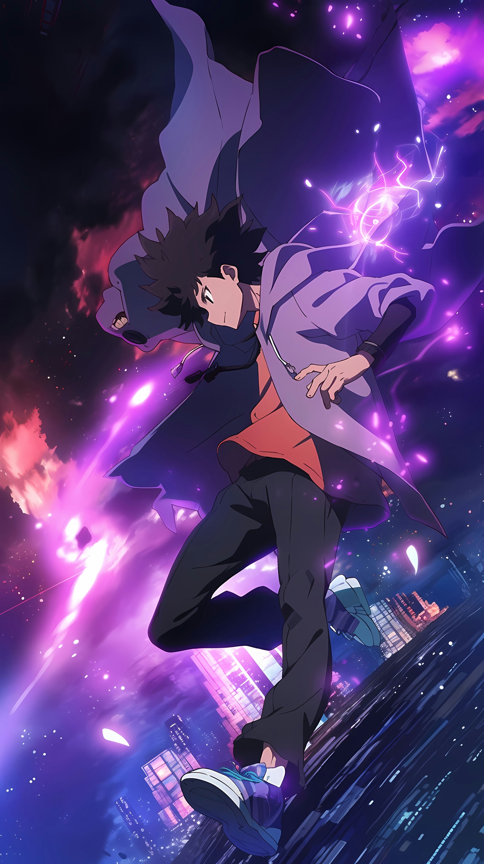This anime wallpaper features Kyouma Mabuchi, a prominent character from the series 'Dimension W