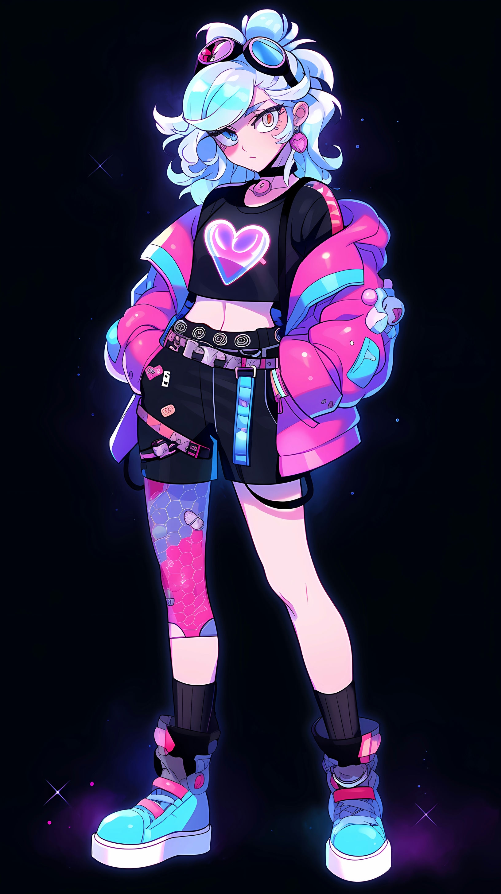 This anime wallpaper features a vibrant and stylish character from the series Vandread