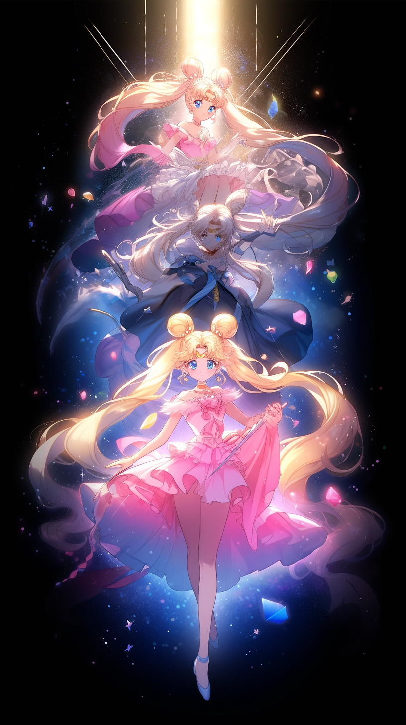 This anime wallpaper captures a dramatic and ethereal scene featuring Kenshin, a renowned swordsman, in a duel amidst a celestial backdrop