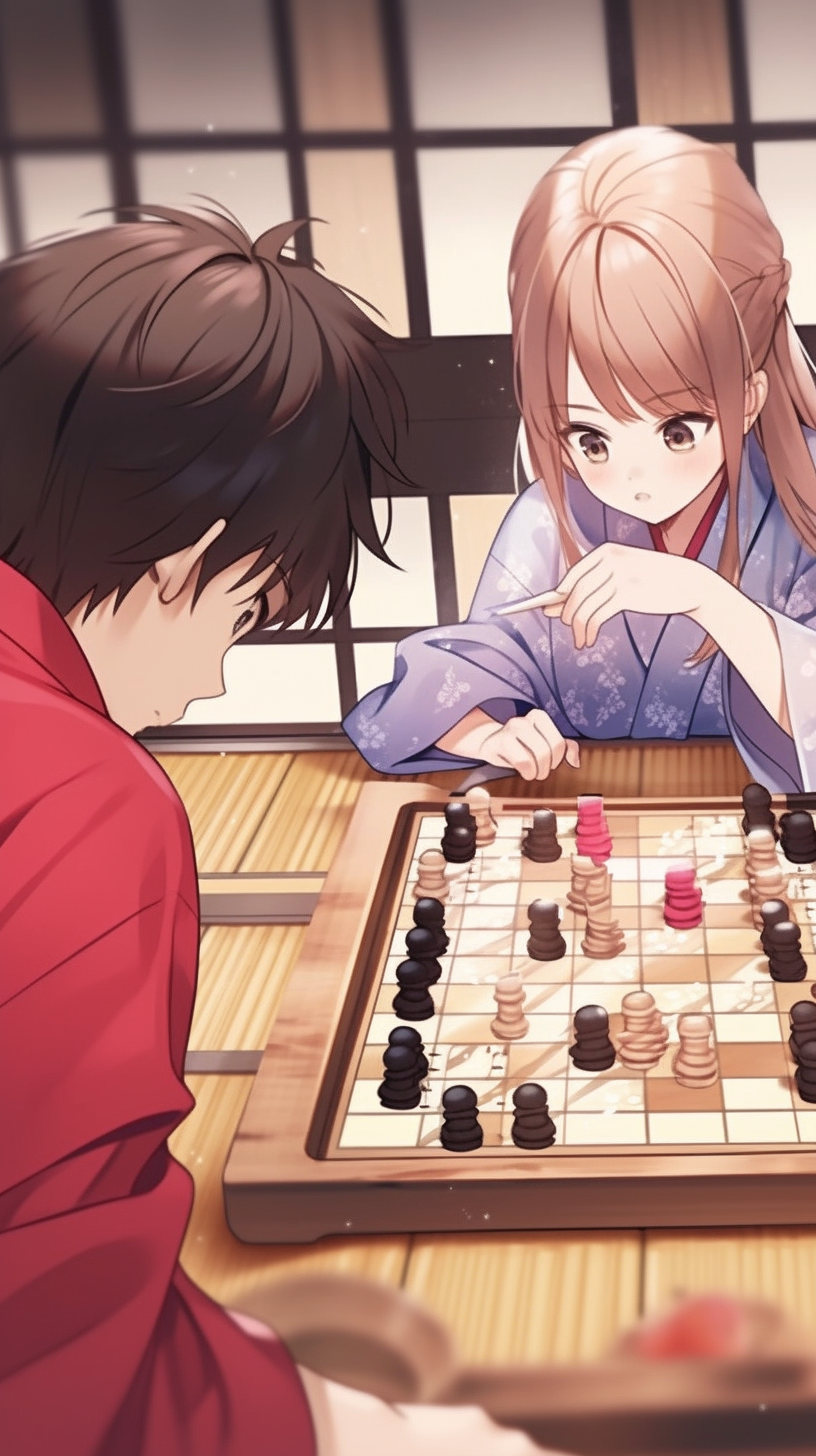 This anime wallpaper captures a serene moment from the popular series 'Chihayafuru